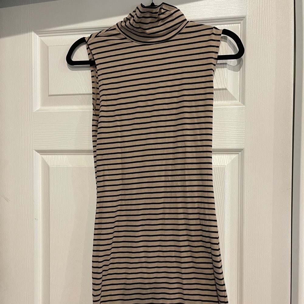 Forever 21 Bodycon Striped Turtle Neck Mini Dress